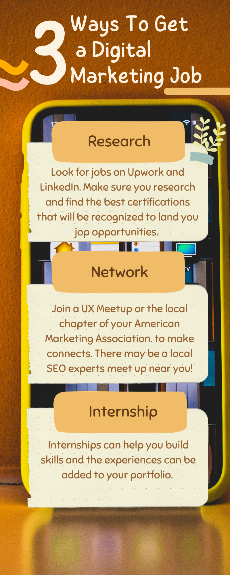 Infographic - 3 ways to get a dgital marketing career